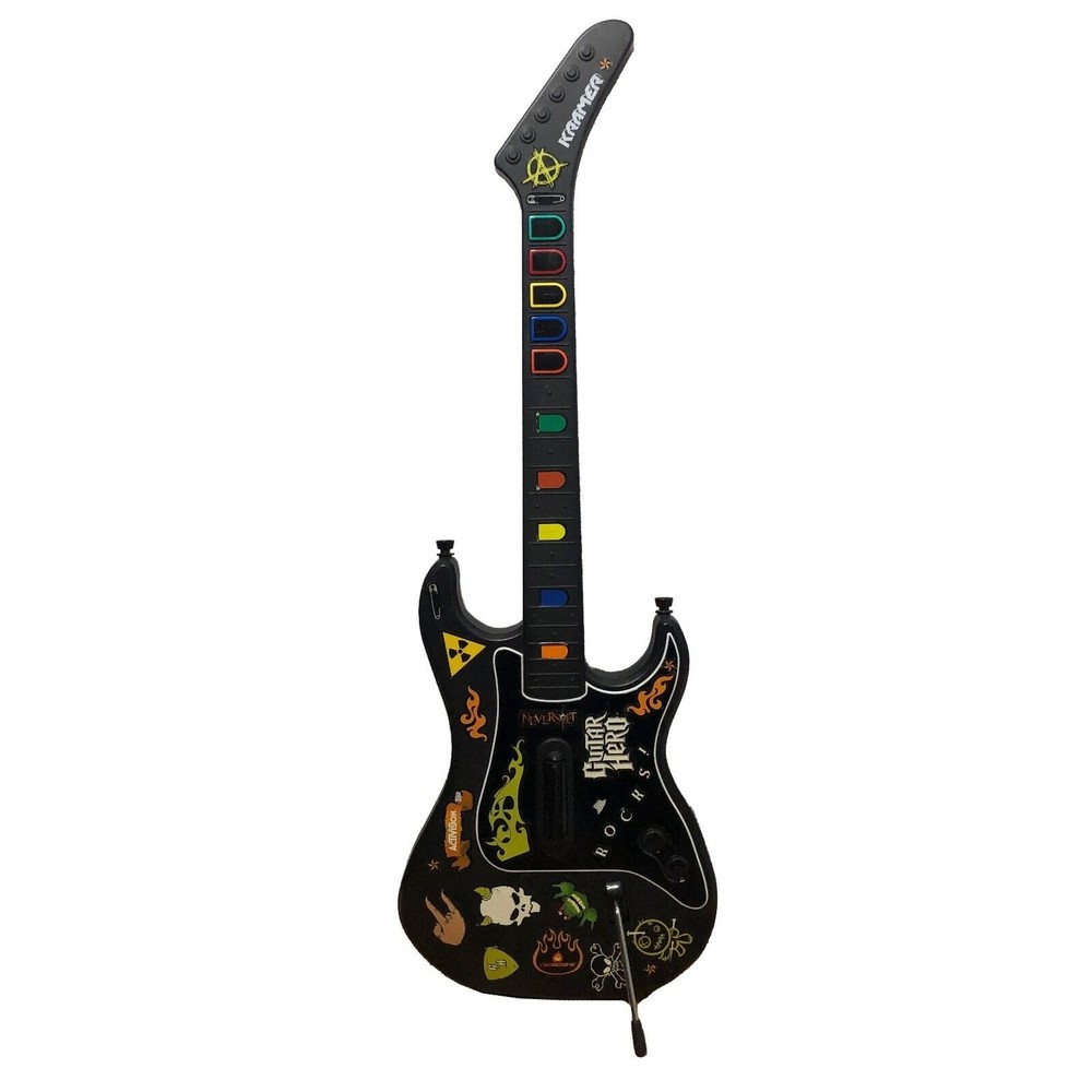Red Octane Kramer Guitar Hero Wireless Guitar PS2 *NO DONGLE/UNTESTED*